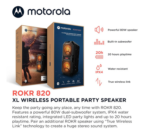 Bocina Motorola Rokr 820 Bluetooth Subwoofer Integrado...