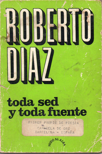 Toda Sed Y Toda Fuente - Roberto Diaz - Usado Antiguo 1979 