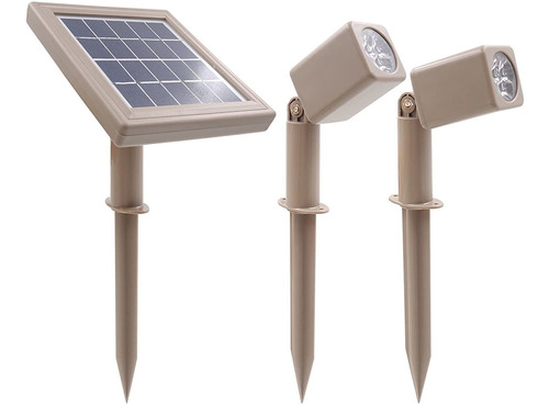 Hex - Foco Solar Doble Para Exteriores (30 Unidades, Luz Bla