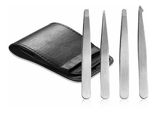 Pinzas De Depilar - Vtrem 4 Piece Tweezers For Eyebrows Prof