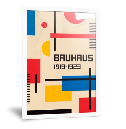 Cuadro Decorativos Bauhaus Modernos Figura Geométricas 35x50