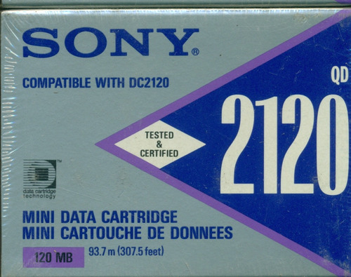Cartucho De Datos Minidata Cartridge Qd2120 120mb ( 3 Cart)