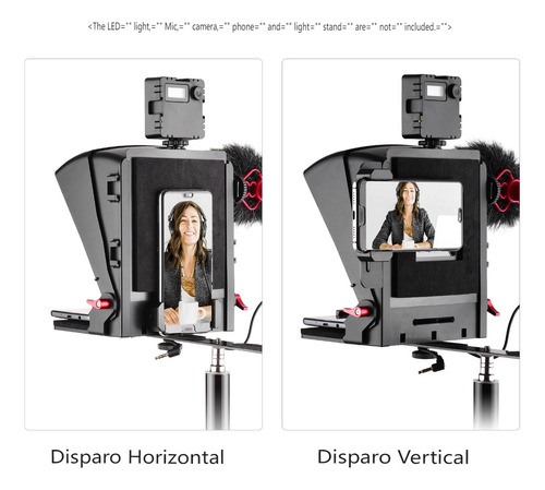 Andoer A1 Universal Portátil Teleprompter Prompter Prompter