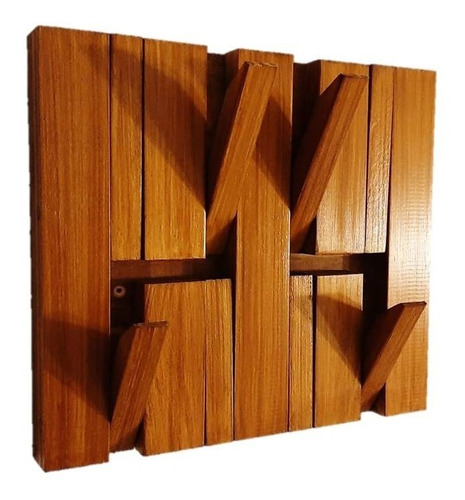 Imagen 6 de 7 de Perchero De Pared 8 Ganchos Madera Rebatible Diseño Nórdico