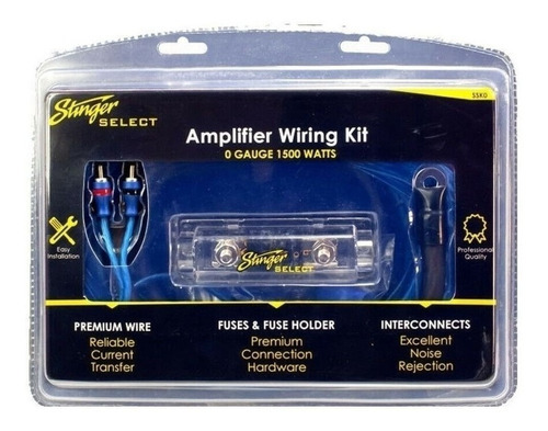 Kit De Cables Instalación Stinger Select 0 Gauge Ssk0 1500w