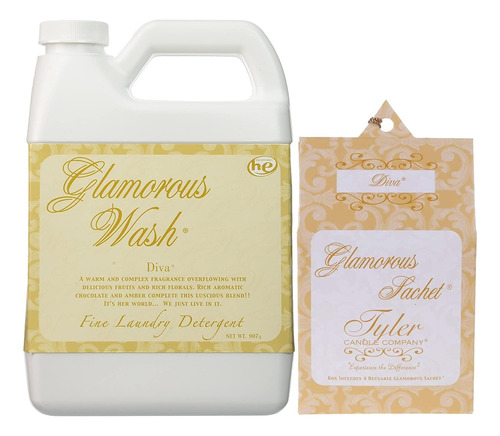 Tyler Glamorous Wash, Diva, 907 Gramos. (con Sobres Para Sec