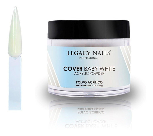 Polvo Acrilico Legacy Nails Cover Baby White 56 Gr