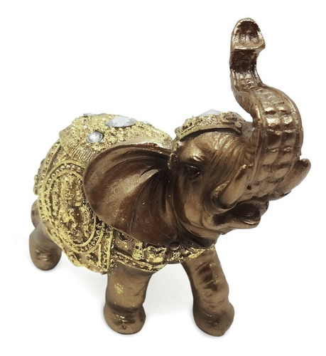 Elefante Indiano Em Resina Sorte Sabedoria Estatua Decoração