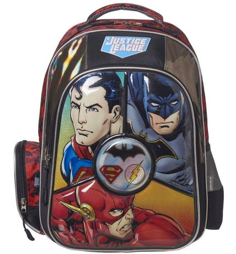 Mochila Primaria Relieve 3d Dc Justice League Marca Urbania