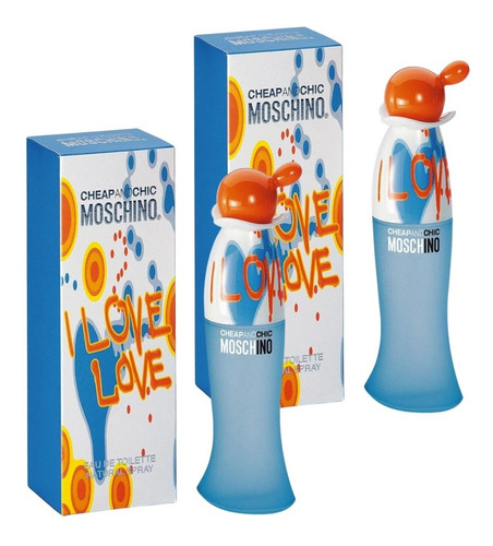 Paquete 2 Pzas I Love Love Moschino 100ml Dama Original