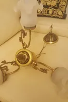 Comprar Araña Lampara Bronce Forjado D Estilo Tulipa Tallada Antigua
