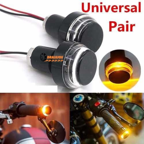 2 Pesas Led Direccionales Moto Manubrio Cafe Racer Universal