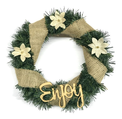 Corona Navidad 30 Cm Decorada #675
