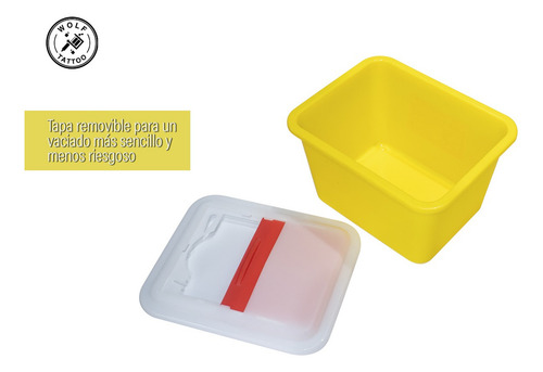 2pz Contenedor De Objetos Punzo Cortantes Rpbi 3 Litro Color Amarillo