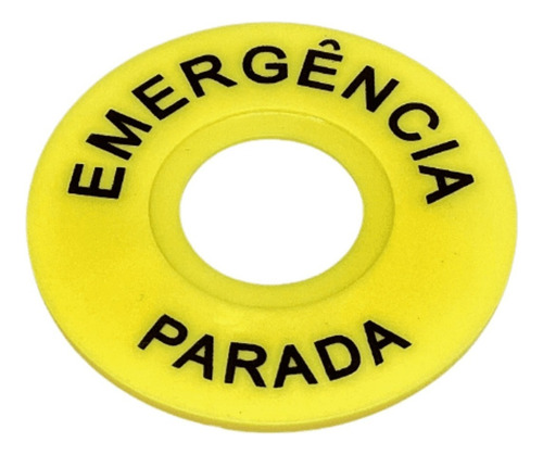 Placa Etiqueta P/ Botao De Emergencia 60x22mm - 10un