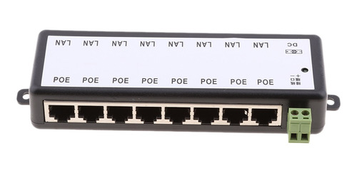 Injector Pasivo Poe 8 Port Power Over Ethernet Para Cámaras