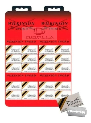 Kit Lâmina Wilkinson Sword Barbear Aço Inox 1 Cartela=60un Atacado