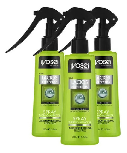 Spray Thermo Alisador Iyosei - Cero Frizz X200ml X3 Unidades