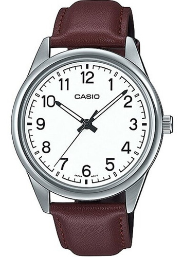 Reloj Casio Quartz Mtpv005 Hombre Piel Negro Watchsalas Full