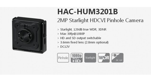 Cámara Dahua Mini 2mp Hum3201 Micro Espía 1080p Full Hd