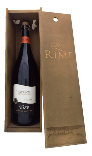 Vino Espumante Rime Extra Brut 3lt Estuche Madera Regalo