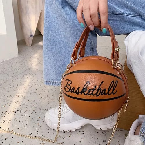 Bolsa Bandolera Basketball Balón Miel Liso Níquel Miel