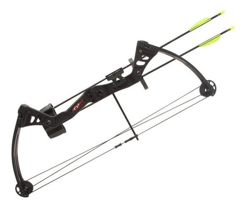 Arco compuesto MK-CBK1 de 19 a 25 libras, Man Kung con flechas, color negro