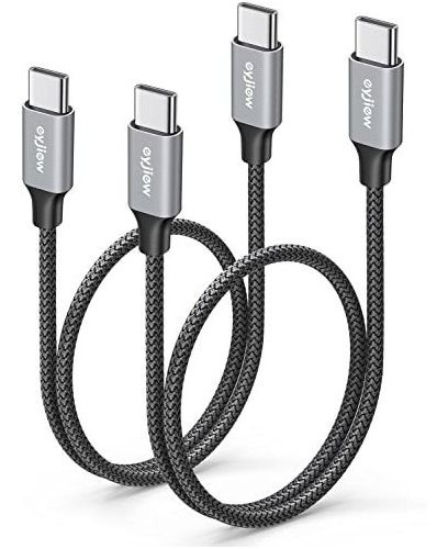 Cable Corto De Usb C A Usb C De Eyjiew, 2 Pies [paquete De 2