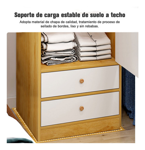 Ropero Madera Estilo Con Puerta Cajón Modernos Closets Naranja