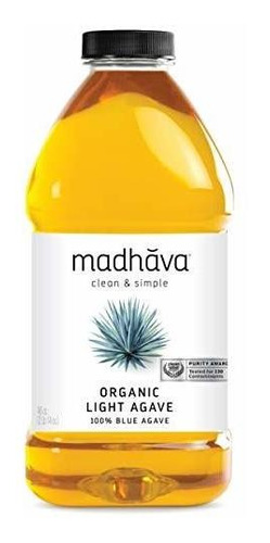 Mdhava De Luz Orgánica De Agave, 46 Oz Botella (pack De 2) 