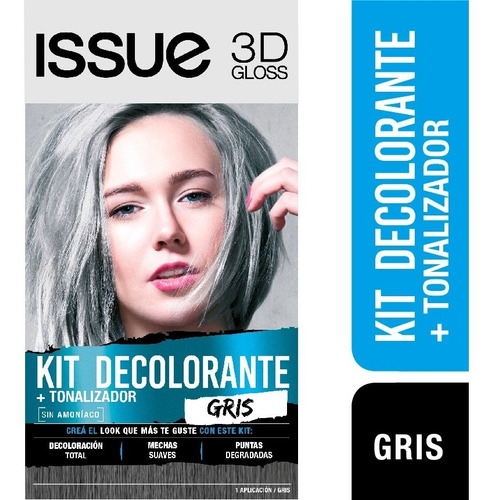 Kit Decolorante + Tonalizador Sin Amoniaco Issue 3d Gloss