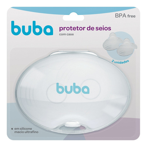 Protetor Para Seios Em Silicone Com Case Buba 2 Unidades 