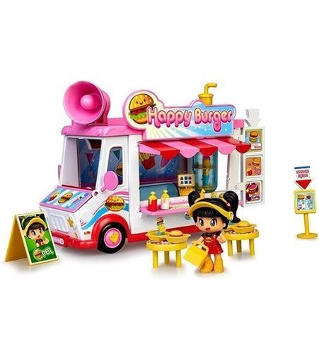 Set Pinypon Muñeca + Food Truck Camion De Comidas  