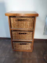 Comprar Cajonera Con Tres Cajones De Mimbre