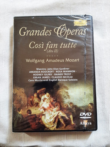 Dvd Così Fan Tutte Ato 2 - Mozart - Lacrado - 1 Detalhe Capa