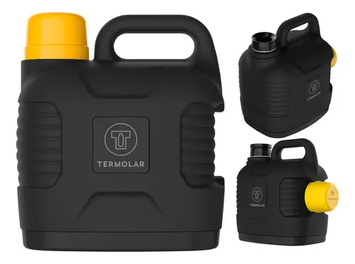 Garrafão Térmico 5 Litros Mantém Gelado Quente Preto E Amarelo Trilha Camping Supertermo Termolar Preto/amarelo
