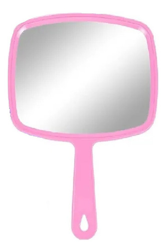 Espelho De Mão Com Alça P/ Maquiagem Cabeleireiro Salão 30cm