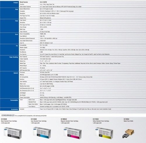 Multifuncional Samsung Clx-4195fw Clx4195 Laser Colorida Nfe