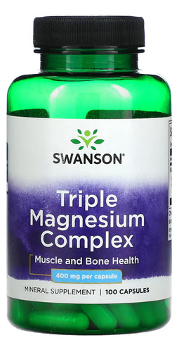 Triplo Magnésio Complexo 400 Mg 100 Caps - Swanson Importado