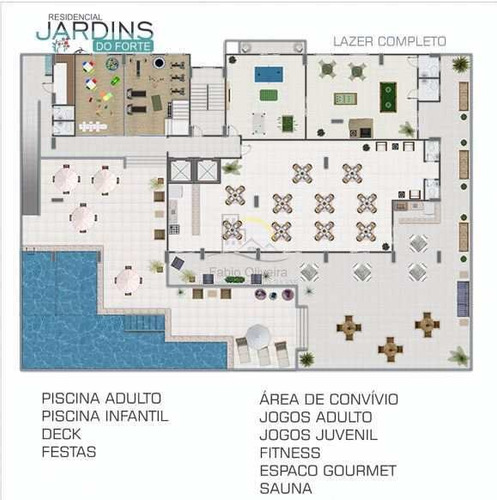 Imagem 11 de 22 de Apartamento Com 2 Dorms, Canto Do Forte, Praia Grande - R$ 394 Mil, Cod: 2809 - V2809