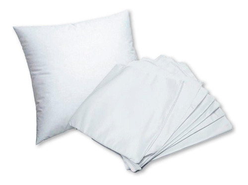 Pack 10 Funda Almohada 40x40 Cm Sublimacion Blanca