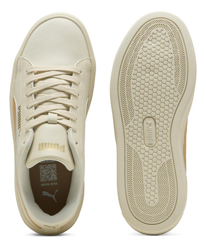 Zapatilla Puma Smash Platform V3 Blanco Mujer