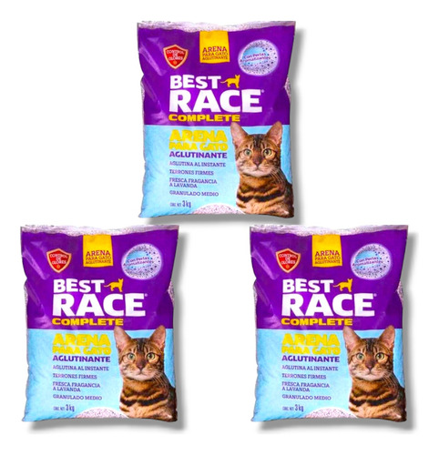 Arena Premium P/gato Best Race Aglutinante Con Aroma 9 Kilos