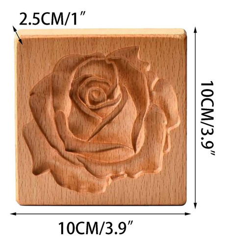 A Molde For Hornear Galletas De Madera Tallada En Color Rosa