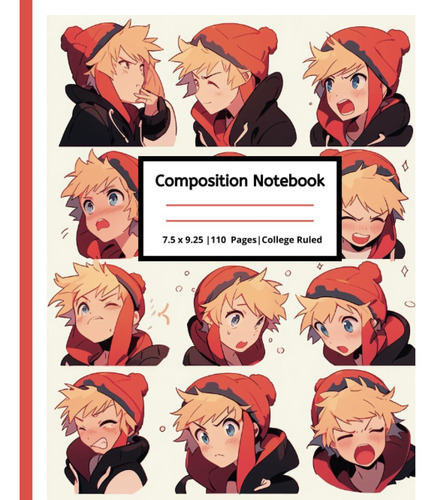 Libro: Anime Boy Composition Notebook For Teens - Boys: Back