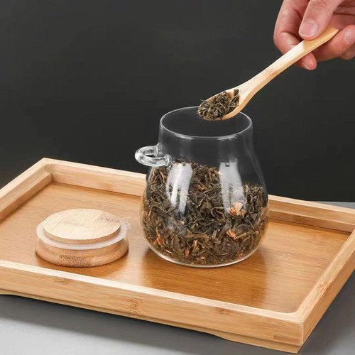 Tarro De Vidrio Para Despensa Con Cuchara De Madera, 1000ml