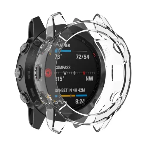 Funda Reloj Garmin Fenix 6x Protector Pantalla Silicona Tran