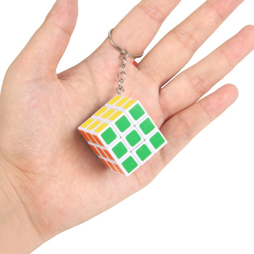 Llavero Cubo Rubik 3x3 Económico Accesorio Puzzle Magico