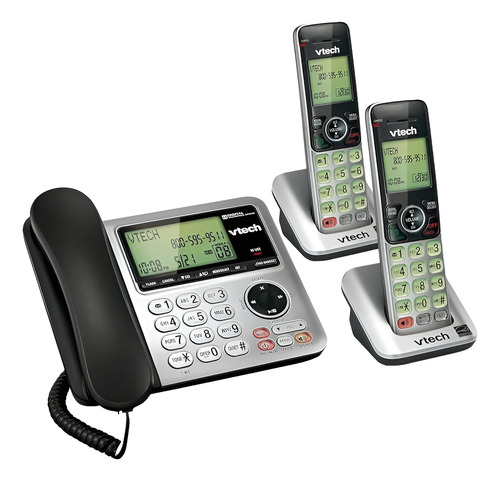 Teléfono Fijo Vtech Cs6649-2 Dect 6.0 Con 2 Auriculares