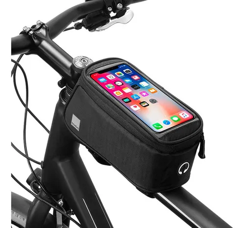 Bolsa imperme vel para bicicleta com suporte para celular Gadnic